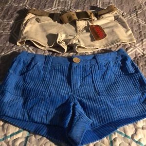 Two pair of booty shorts